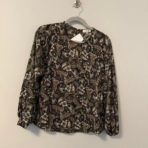 NEW Status by Chenault Paisley Blouse Size Small